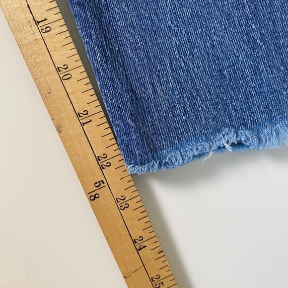 Levi's Jeans Wedgie Straight Women's Dark Wash 26 Button Fly‎ Raw Hem - Picture 13 of 14